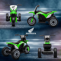 6V Kids Motorbike, Three-Wheel Kids Electric Bike with Horn, Startup Sound for Ages 18-36 Months - Green