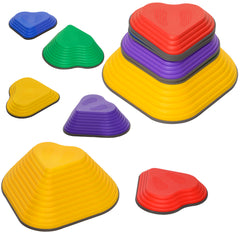 AIYAPLAY 6-Piece Heart-Shaped Kids Balance Stepping Stones and Motor Skills, Multicoloured