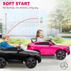 AIYAPLAY Mercedes-Benz GLC Licensed Kids Ride on Car with Remote Control, Soft Start, MP3, LED Headlights, Pink