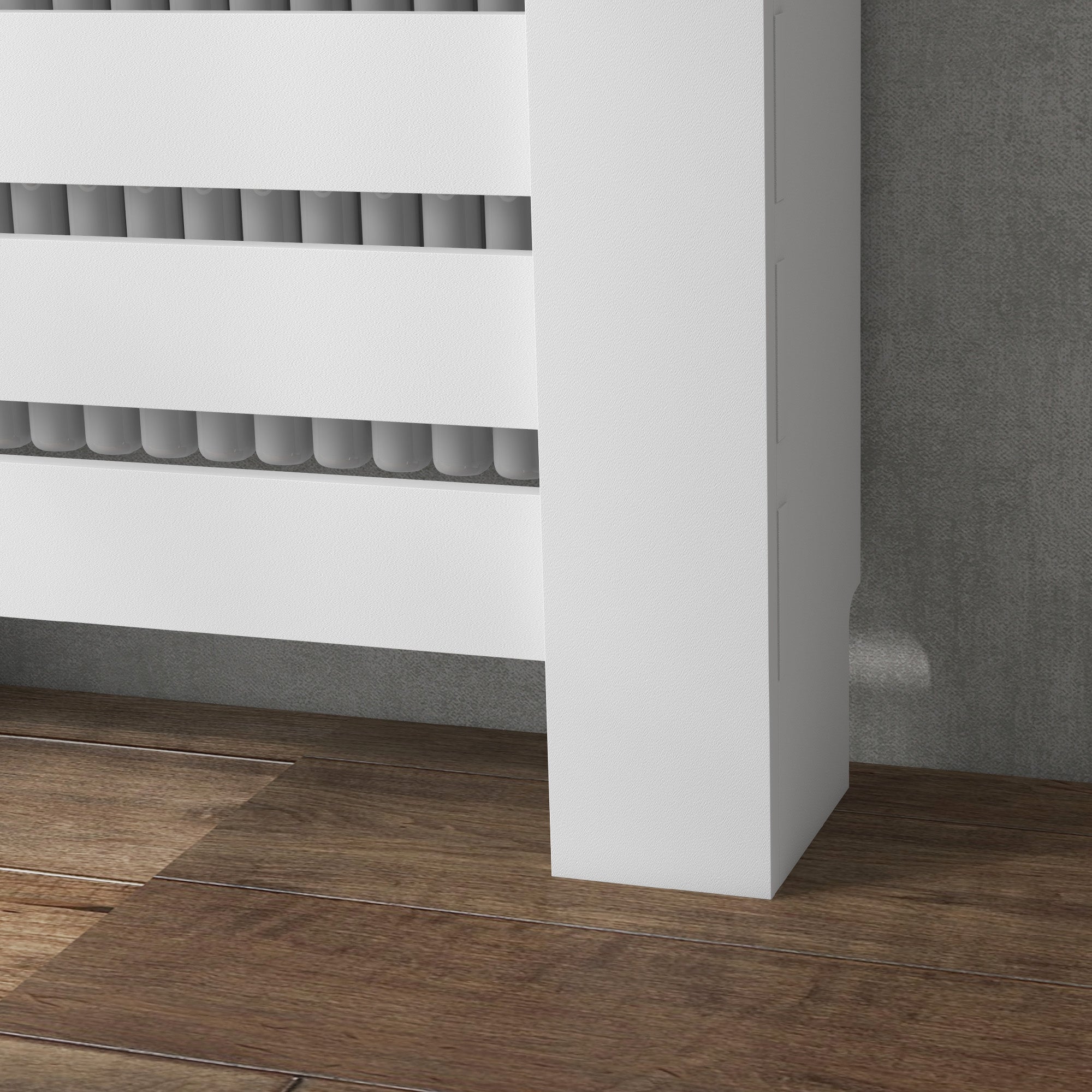 Fynco - 95.5H x 78Wcm Radiator Cover, with Drawer - White
