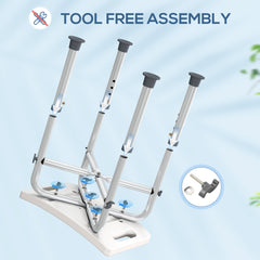 Fynco - 44-51.5cm Aluminium Frame Shower/Bath Stool - Grey