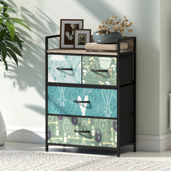 4-Drawer Chest of Drawers - Blue
