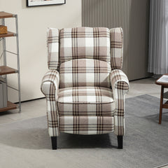160° Reclining Armchair, with Footrest - Brown