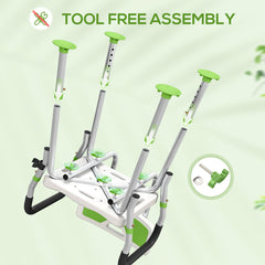 Fynco - EVA Padded Shower Chair for the Elderly and Disabled, Height Adjustable Shower Stool with Back and Arms, 4 Suction Foot Pads, Green