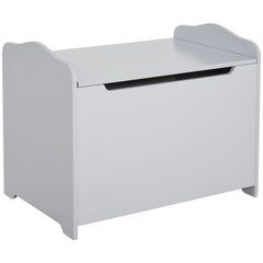 Wooden Kids Toy Box Children Storage Organizer Chest Safety Hinge Playroom Furniture Grey
