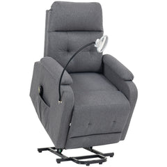 Fynco - Electric Rise/Recline Armchair, with Reading Light - Grey