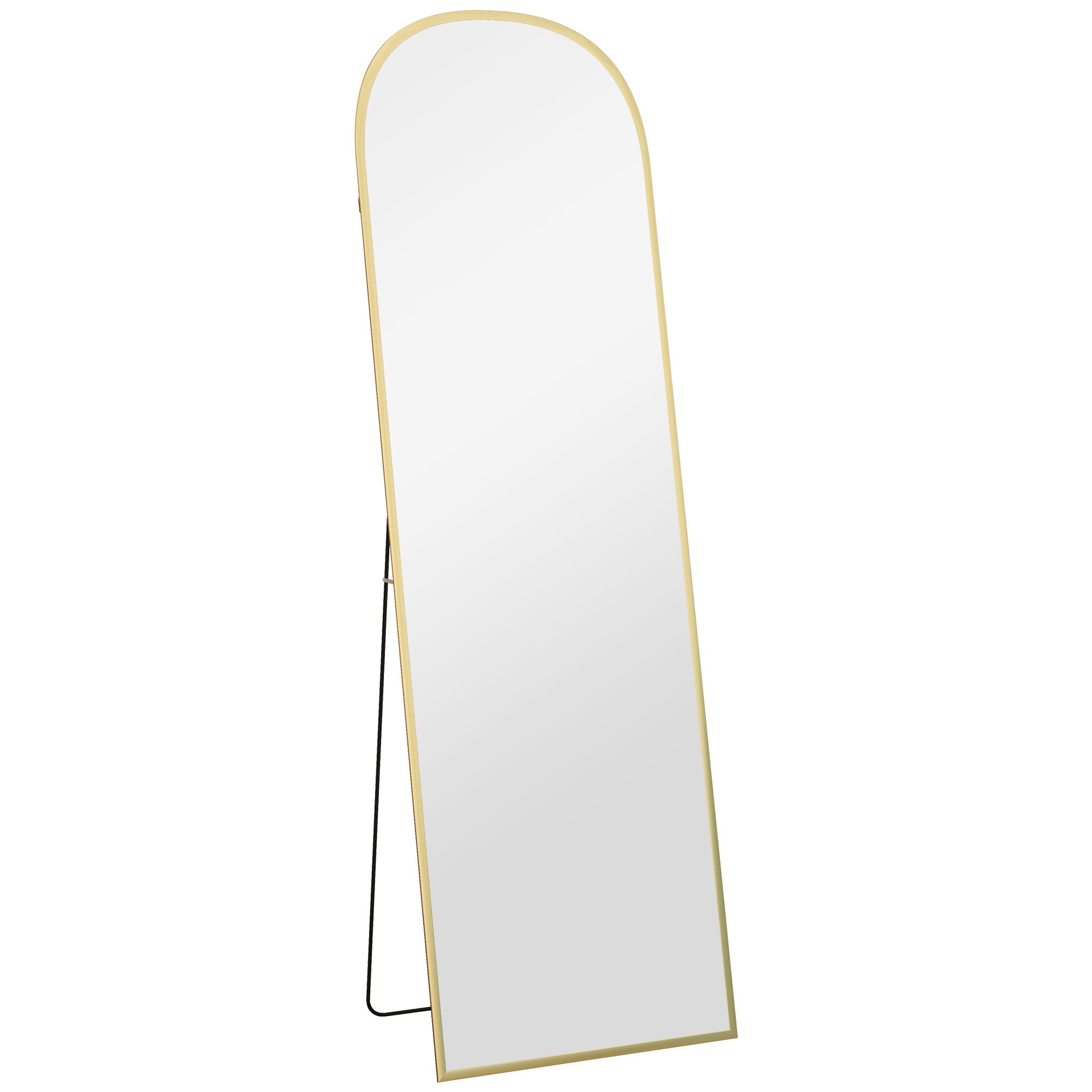 162cm Aluminium Frame Standing Mirror - Gold