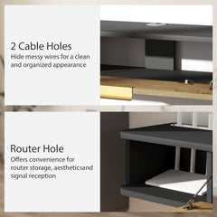 120 cm Floating TV Stand with Storage - Charcoal Grey
