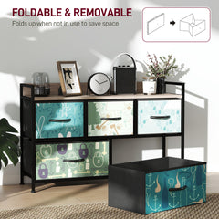 5-Drawer Chest of Drawers - Blue