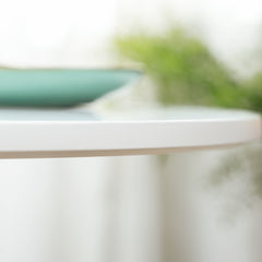 75H x Φ70cm Two-Person Minimalistic Dining Table - White