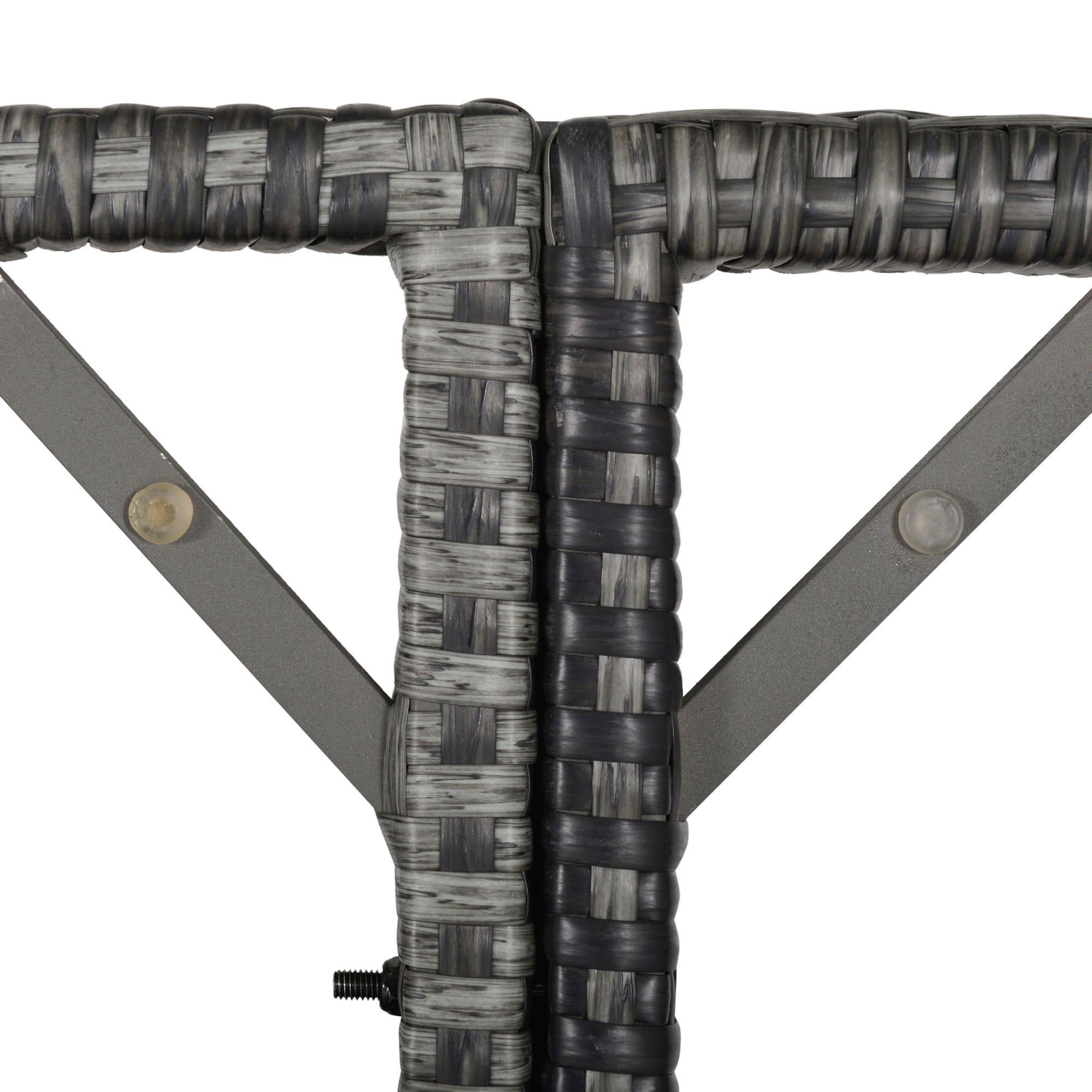 10 Seater Rattan Cube Garden Furniture Set with Parasol Hole, Rattan Dining Set with Cushions, Outdoor Dining Table and Chairs with Rectangular Glass Top Table for Patio, Mixed Grey