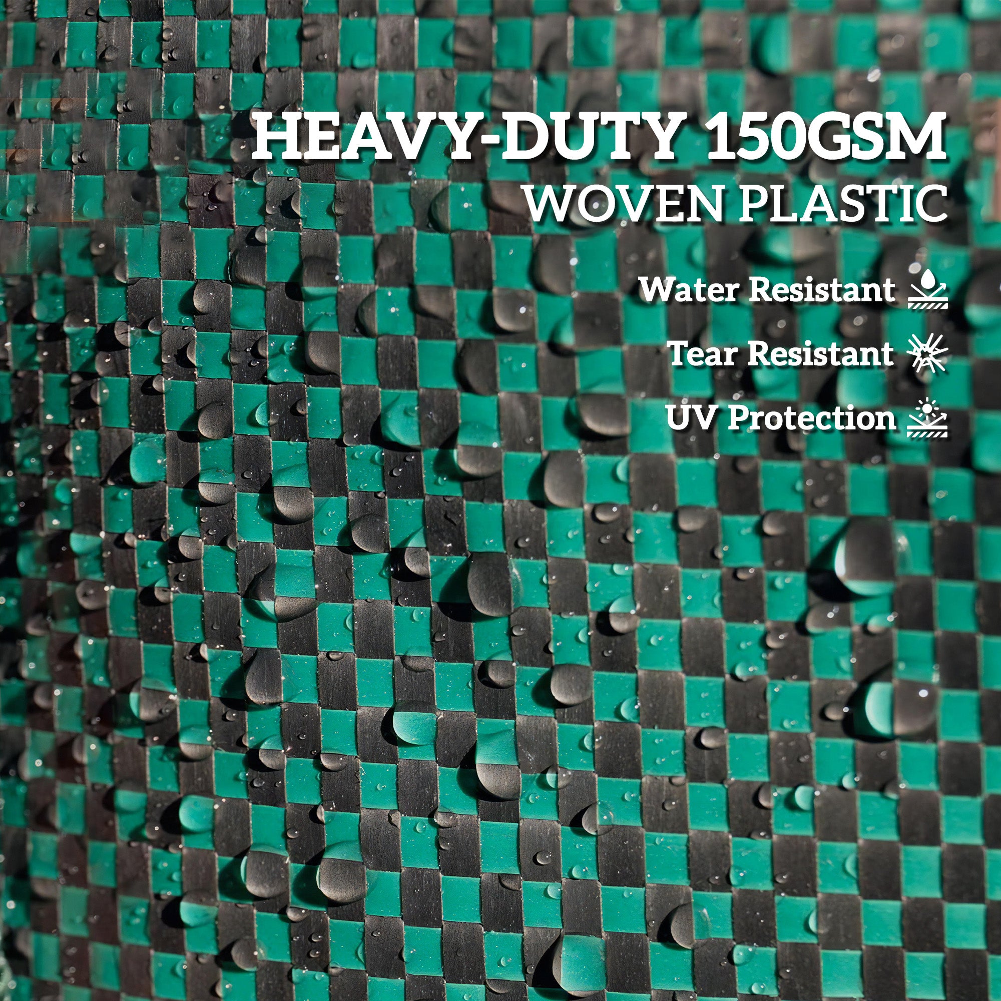 Garden Waste Bags, 272L x 3 Heavy Duty Garden Bags, Foldable and Reusable Waste Sacks with Handles for Loading Leaf, Trash, Debris, Green