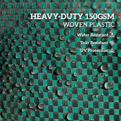 Garden Waste Bags, 272L x 3 Heavy Duty Garden Bags, Foldable and Reusable Waste Sacks with Handles for Loading Leaf, Trash, Debris, Green