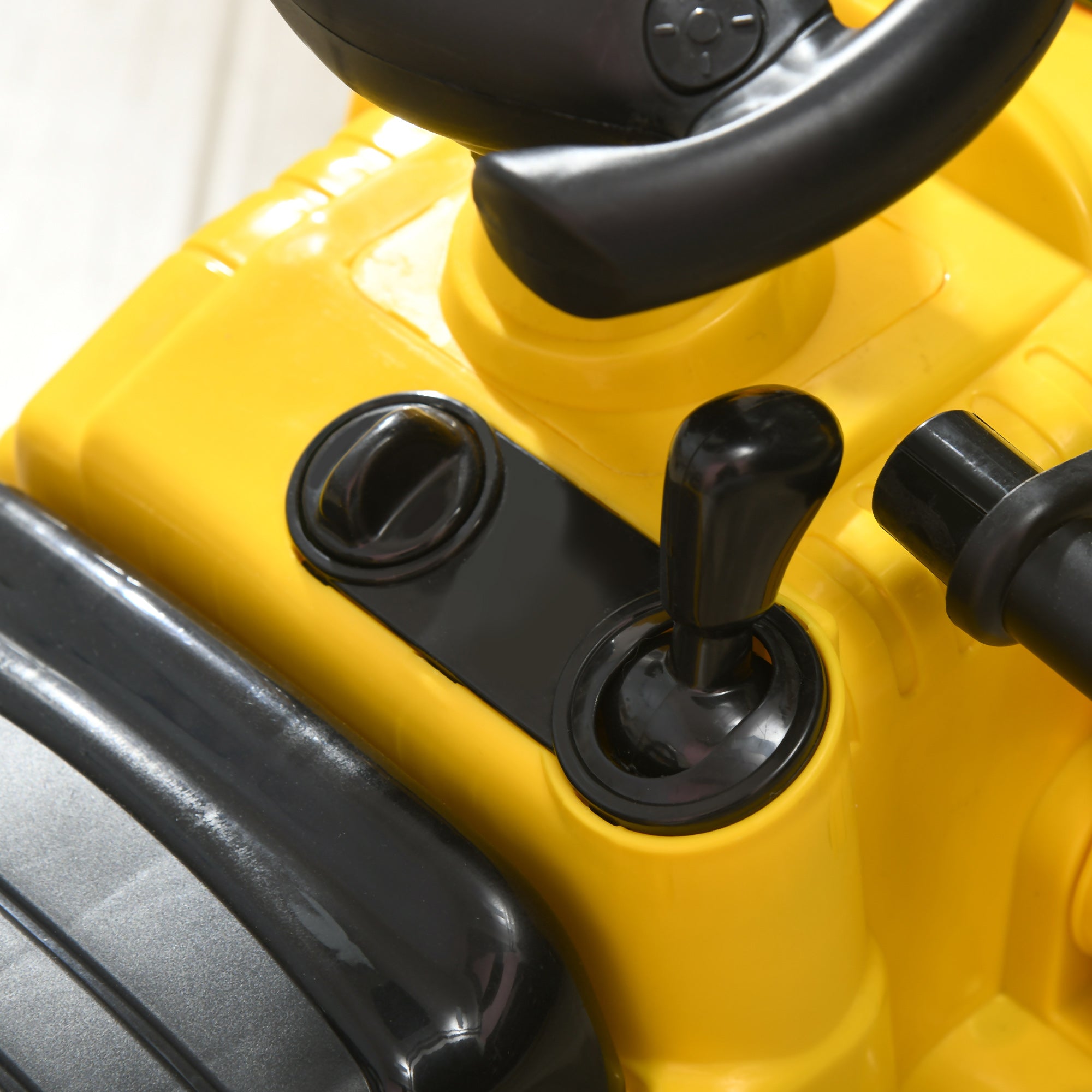 NO POWER 3 in 1 Ride On Toy Bulldozer Toddler Digger Excavator Scooter Storage Cart Toilet Pretend Play Construction Truck