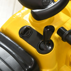 NO POWER 3 in 1 Ride On Toy Bulldozer Toddler Digger Excavator Scooter Storage Cart Toilet Pretend Play Construction Truck