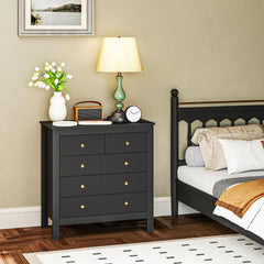 Elegant Chest of Five Drawers - Black