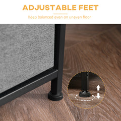 Chest of Five Fabric Drawers - Grey