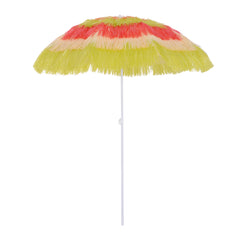 1.6m Garden Hawaii Parasol, Patio Beach Sun Umbrella Sunshade Hawaiian Folding Tilting Crank Parasol (Multicolour)