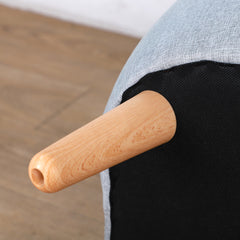 Children's Armchairs Kids Armchair Toddler Chair 2 Seater Wood Frame Mini Sofa for Bedroom Playroom Grey