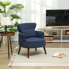 Corduroy Retro Accent Chair - Blue