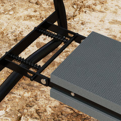 Steel Frame Padded Garden Kneeler, with Tool Bag - Grey