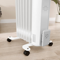 1.5kW Seven Fin Oil-Filled Radiator - White