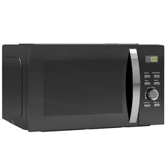 23L 800W Microwave Oven, Digital Solo Microwave with 5 Power Levels, Automatic Defrost, 8 Auto Cook Menus, 60 Minutes Timer, Clock, Easy Clean, Small Black Microwave
