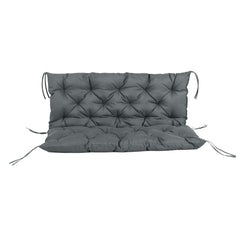 Fynco - Garden Bench Cushion, 2 Seater Swing Chair Cushion, Seat Pad with Ties for Indoor and Outdoor Use, 110 x 120 cm, Dark Grey
