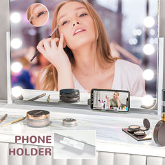 14 LED bulb Tabletop Makeup Mirror, with Adjustable Settings