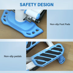 Portable Mini Stepper, Steppers for Exercise Workout with LCD Display Monitor, Anti-skid Foot Pedals for Home Gym Office, Blue