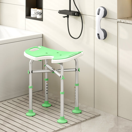 Fynco - 39-51.5cm 'U' Seat Padded Shower Stool - Green