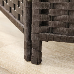 Fynco - 4 Panel Folding Room Divider, Freestanding Privacy Screen for Living Room, Bedroom and Office, 160 x 170cm, Brown