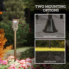 Fynco - 1.3 m Garden Lamp Post Light, LED Outdoor Solar Post Lights, Waterproof IP44 for Patio, Garden, Pathway, Cool White