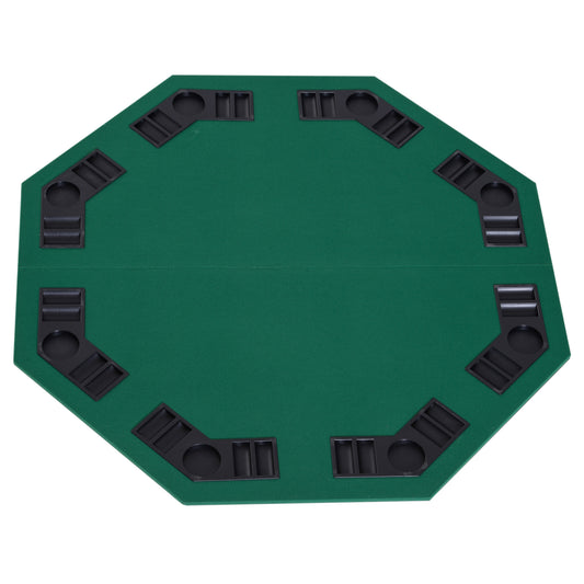 1.2m/48 Inches Foldable Poker Table Top 8 Players Blackjack Tables Chip Trays