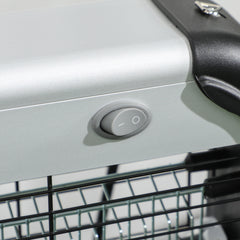 Electric Fly Zapper, 20W Electric Fly Killer, Wall Hanging Bug Zapper Indoor & Outdoor Attracting Insect Mosquito Killer, Silver Tone