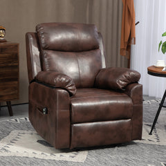 Faux Leather 70° Electric Riser Recliner Chair, Dark Brown