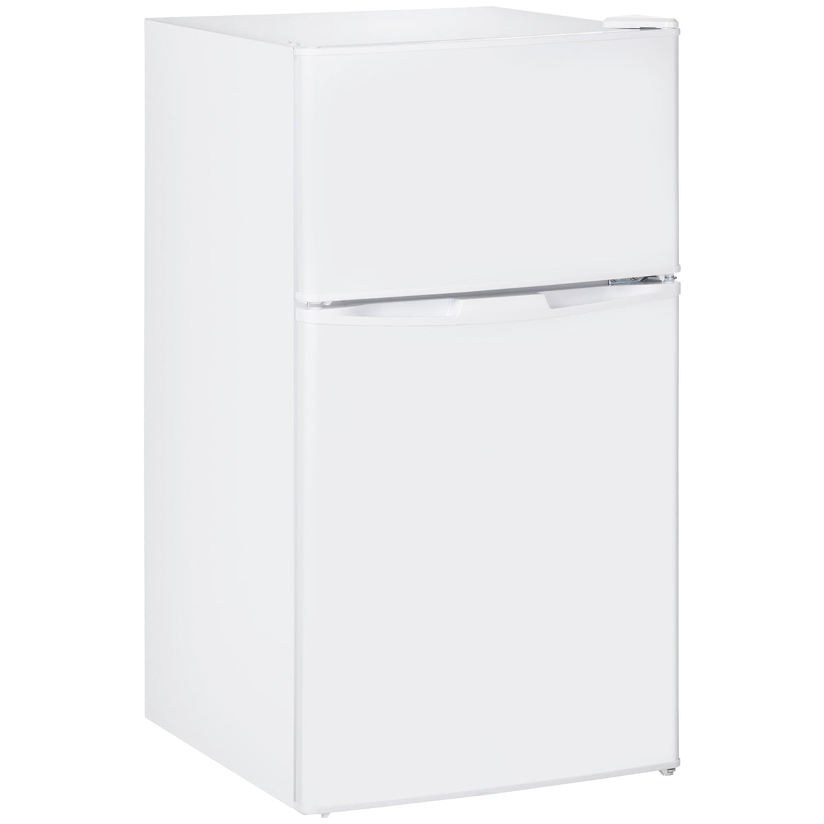 Fynco - 88L Under Counter Fridge Freezer, Small Refrigerator with 5-Setting, 3 Star Freezer Rating, White
