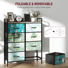 8-Drawer Chest of Drawers - Blue