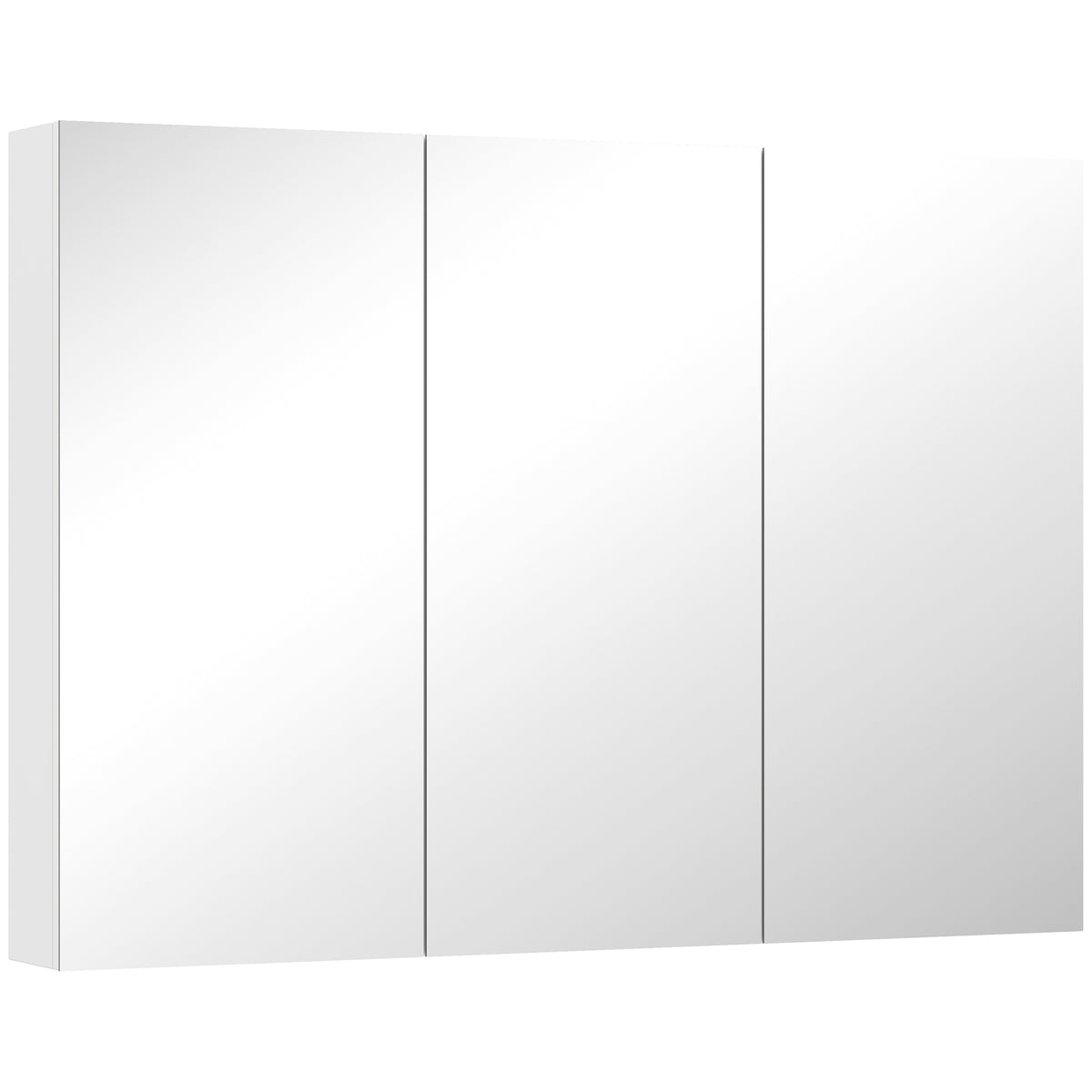 Fynco - Three-Mirror Bathroom Storage Cabinet - White