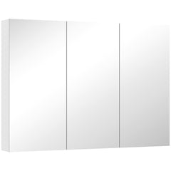Fynco - Three-Mirror Bathroom Storage Cabinet - White