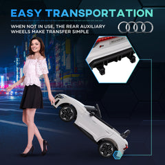 Audi Licensed 12V Kids Electric Ride-On, with Remote Control, Suspension System, Lights, Music, Motor - White