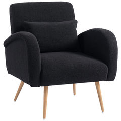 Fynco - Teddy Fleece Accent Chair - Black