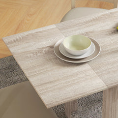 Four-Seater Drop Leaf Dining Table - Wood Effect