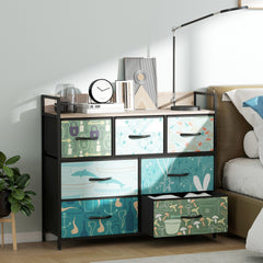 7-Drawer Chest of Drawers - Blue