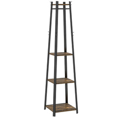 Compact Freestanding Coat Rack - Black/Brown