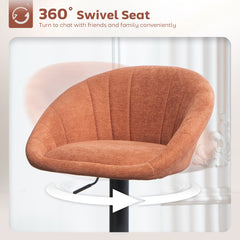 Fynco - Set of Two Relaxed Tub Bar Stools - Orange