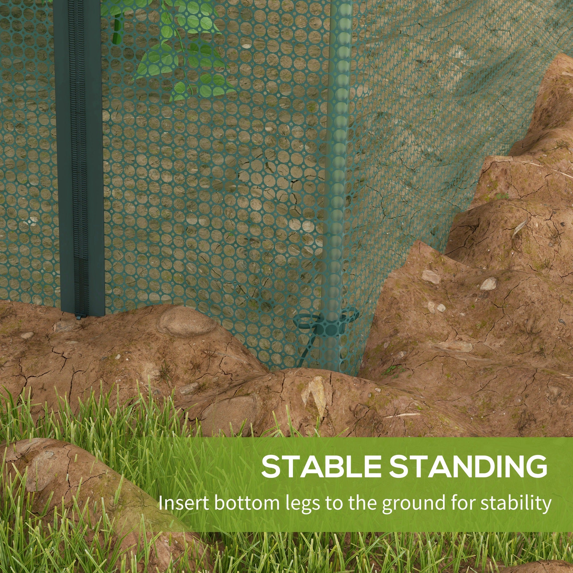 Fynco - 120 x 120cm Mini Polytunnel Greenhouse