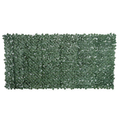 1-Piece Artificial Leaf Hedge Screen Privacy Fence Panel for Garden Outdoor Indoor Decor, Dark Green, 3M x 1.5M