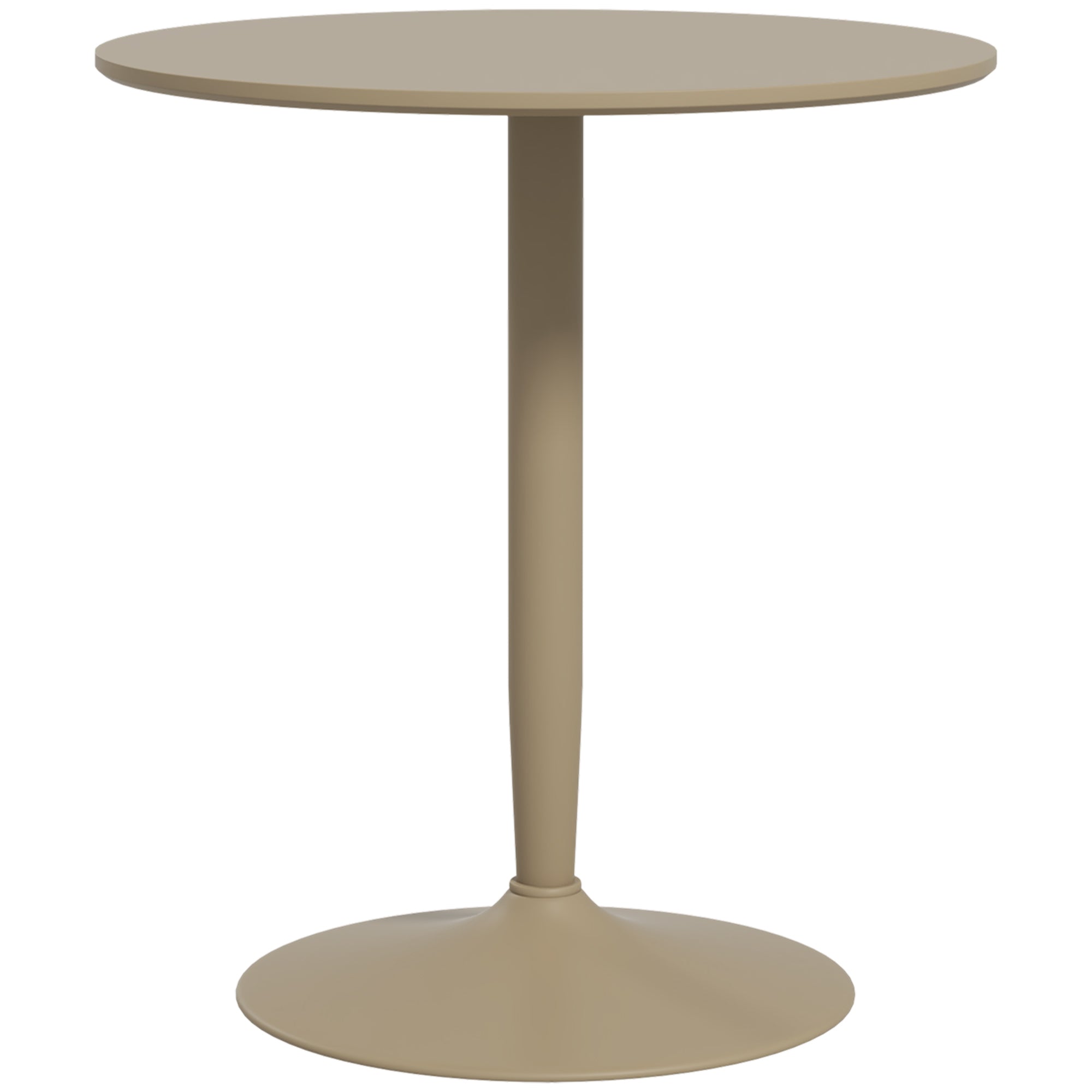 75H x Φ70cm Two-Person Minimalistic Dining Table - Light Brown