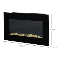 Fynco - 1000W/2000W Electric Wall Fireplace w/ LED Flame Effect Timer Remote Sleek Stylish Safe Home Heating 20-25㎡